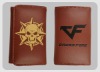 Cross Fire headshot logo leather foldaway wallet