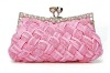 Cross weaved KISS LOCK clutch Purse/evening bag