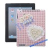 Crown and Heart  Pattern Rhinestone Diamond Cases For iPad 2