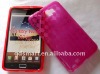 Crystal Argyle TPU Cover Skin Rubberized Case For Samsung Galaxy Note N7000 i9220 Pink