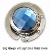 Crystal round purse hanger with mirror