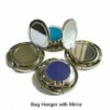 Crystal round purse hook with mirror