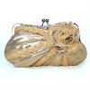 Crystal satin evening clutch bag