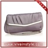 Curved frame Satin Clutch Bag