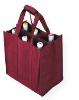 Custom 80G Non-Woven RED wine bottle bag