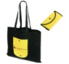 Custom Foldable Non-woven Shopping Bag, Black and yellow