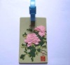 Custom Soft Pvc classic flower luggage tag