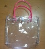 Custom handle packaging pvc bag