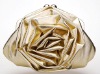 Cute Big Rose Shaped Satin Evening Handbag/clutch purse