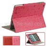 Cute Comic Pattern PU Leather Case with Built-in Stand for iPad 2