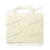 Cute Girl Portable Leather Bag Cover for iPad 2(beige)