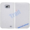 Cute Leather Wallet Case for Samsung Galaxy S2 i9100, White