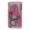 Cute Rabbit Rhinestone Bling Case for Samsung Galaxy Note I9220 GT-N7000