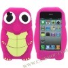 Cute Sea Turtle Silicone Case Cover for iPhone 4S / iPhone 4(Hot pink)