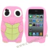 Cute Sea Turtle Silicone Case Cover for iPhone 4S / iPhone 4(pink)