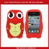 Cute Turtle Silicon Case For iPhone 4 4S-Red