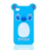 Cute animal design silicon case mobile phone for iphone 4S