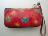 Cute butterfly leather coin purses for girls