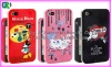 Cute cartoon design embossed silicone phone skin for iphone 4g