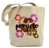 Cute cotton canvas tote bag