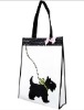 Cute elegant poodle printing shopping bag