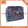 Cute fancy flower pattern small clutch ziplock canvas cosmetic pouch