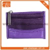 Cute fashion many pockets zipper closure purple small nylon coin wallet