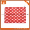 Cute fashion small canvas clutch girls toiletry white and red makeup bag
