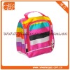 Cute girls' toiletry,colourful stripes satin portable travel cosmetic packaging