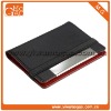 Cute mens card holder black small PU flip wallet