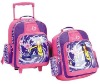 Cute pink school trolley bag