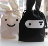 Cute rabbit shaped polyester drawstring gift bag