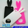 Cute rabbit tail silicone case for iphone