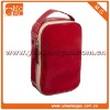 Cute red PU clutch zipper travel ladies cosmetic bag organizer
