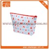 Cute white polyester small ziplock printing lady's cosmetic pouch