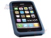 Cyan Texture Laser Engraving Silicone Case for iPhone 3GS