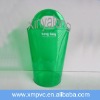 Cylindrical pvc ice bucket in green color for sale XYL-G149