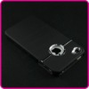 DELUXE BLACK HARD BACK COVER W/CHROME CASE FOR iPhone 4 4G 4S AT&T VERIZON