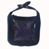 Dark Blue Canvas Tote bag with Clear pvc window