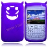 Dark Purple Devil Design Silicone Skin Case Cover for Blackberry Bold 9700