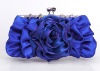 Dark blue Rose clutch purse