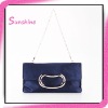 Dark blue satin lady satin evening hand bags