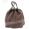 Dark brown sequin evening handbag WI-0430