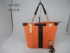 Dark yellow ladies shoulder bag with tassel