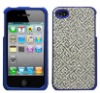 Dazzling Hard Shell Case and Screen Protector for Apple iPhone 4