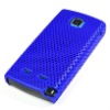 Deep Blue Mesh Skin Hard Back Case Cover For Nokia 5250