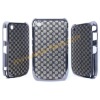 Deluxe Black Electroplating Shining Grid Hard Cover Case For BlackBerry Curve 8520