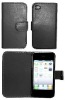 Deluxe snap-in Leather Case for iPhone4G