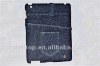 Denim Jeans Design Hard Case Back Cover For iPad 2 with dark blue