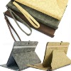 Denim grain pu leather smart cover for samsung tab10.1 p7500,p7510